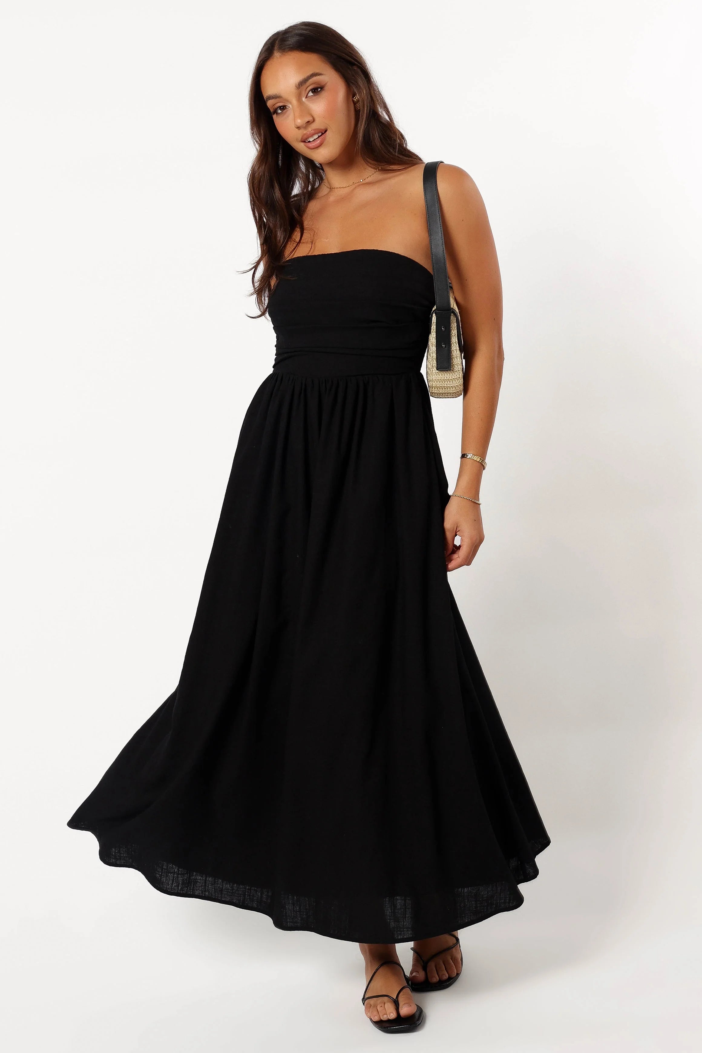 Kayt Strapless Dress Black