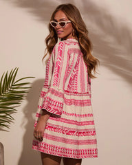 Sonny Abstract Tunic Mini Dress