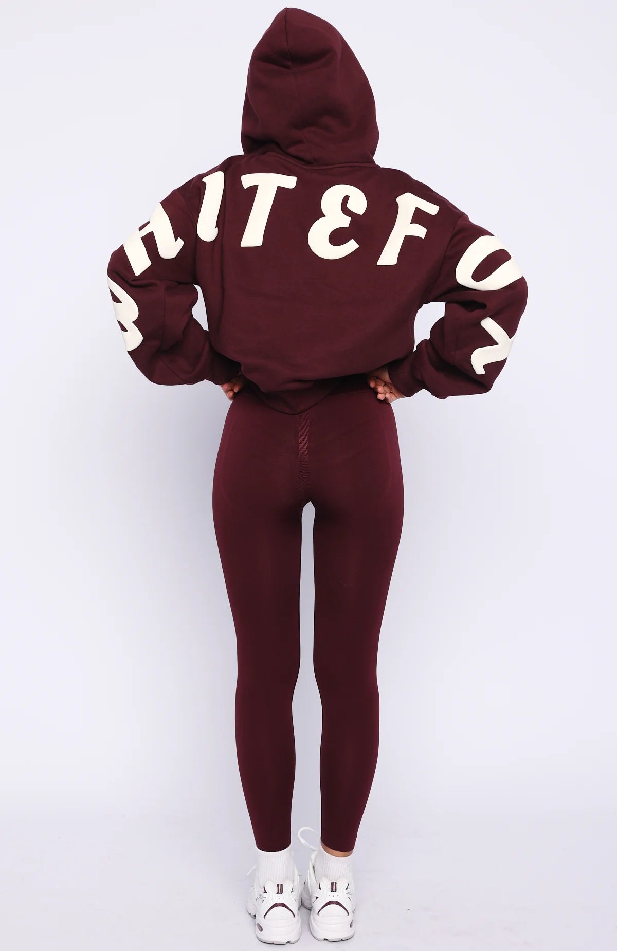 Gone Away Boxy Zip Front Hoodie Merlot