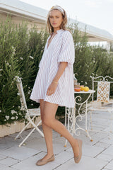 Doran Mini Dress Beige White