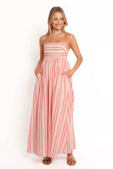 Odessa Maxi Dress Pink Stripe