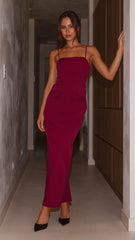 Carabella Maxi Dress Wine