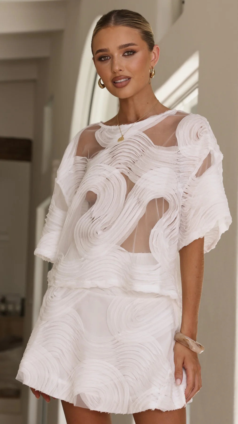 Linnea Mini Skirt White