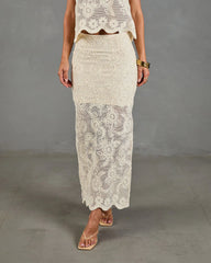 Soft Story Embroidered Floral Midi Skirt
