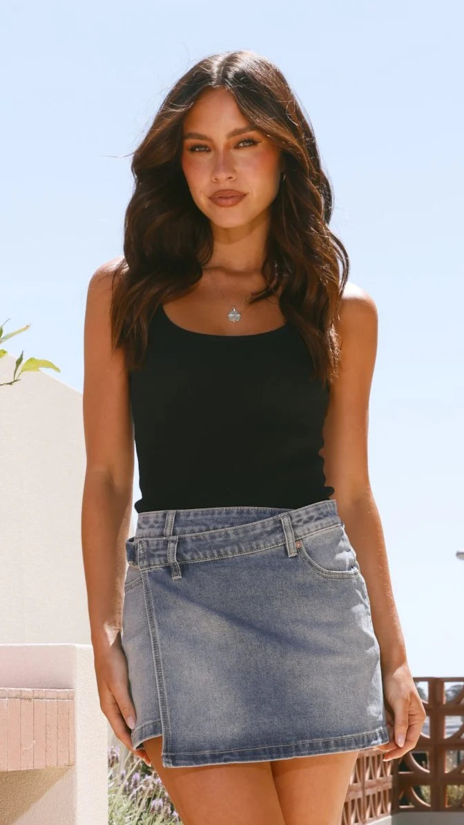 Abrand Wrap Mini Skirt Dalia