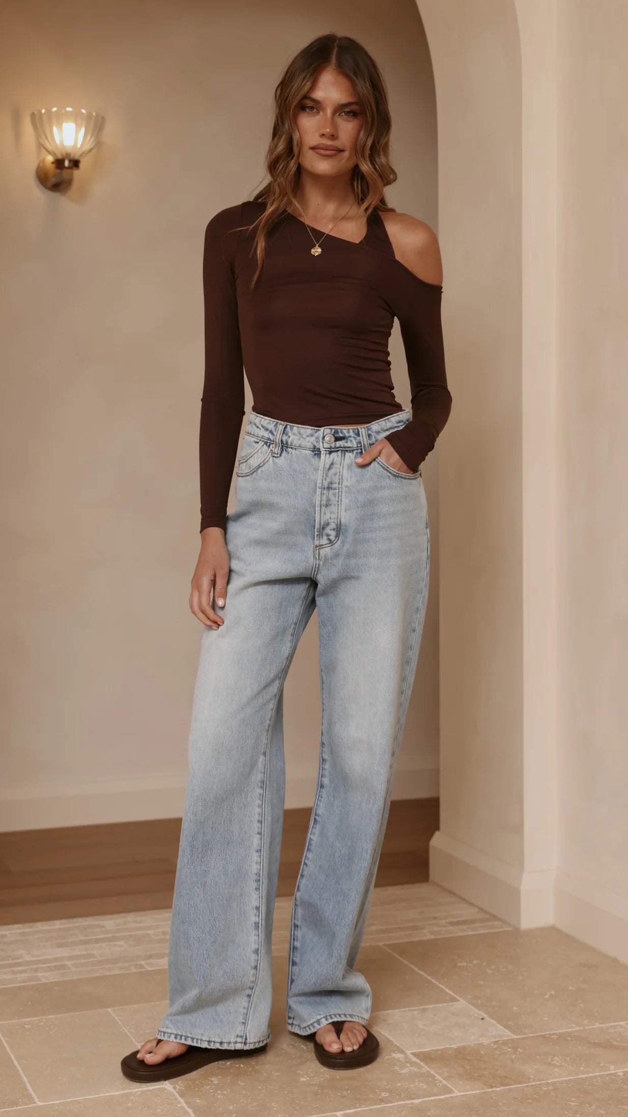 Romy Long Sleeve Top Chocolate