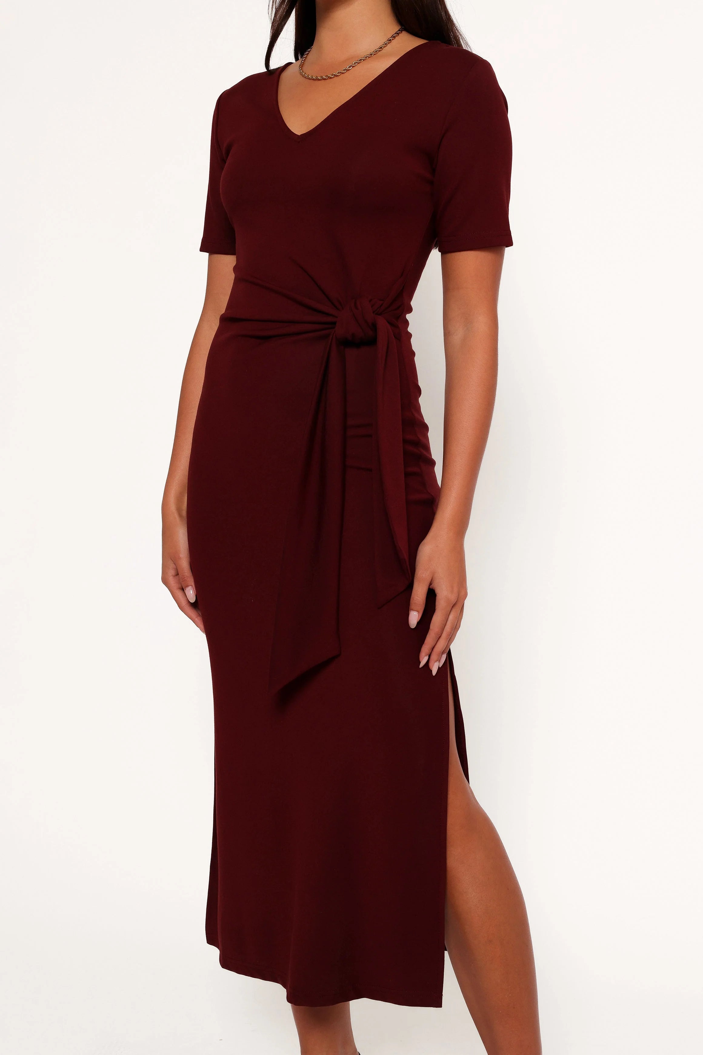 Asha Midi Dress Wine
