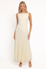 Kirsten Lace Maxi Dress Yellow