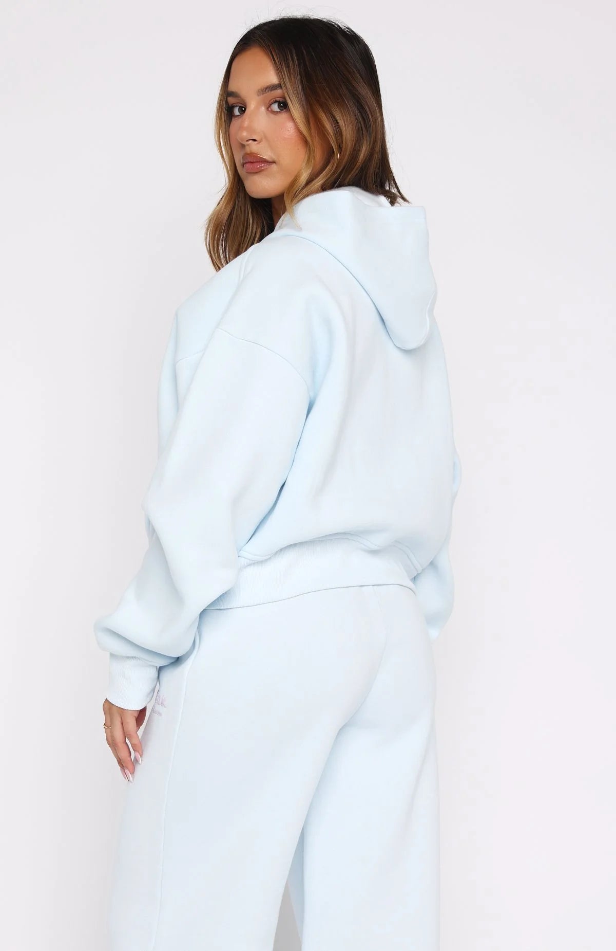 Lucky Thirteen Audrina Boxy Zip Front Hoodie Blue