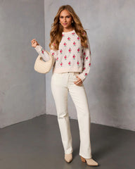 Frosted Promise Knit Abstract Sweater