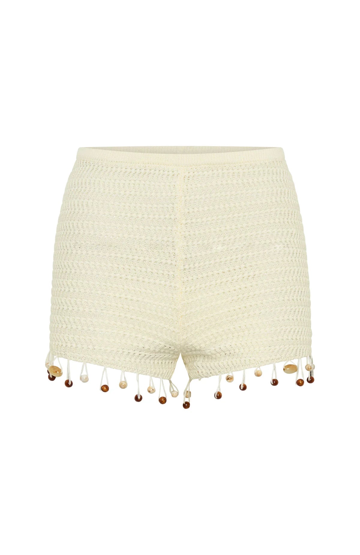 One More Time Crochet Shorts Off White