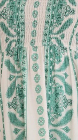 Danica Mini Dress Green Aztec