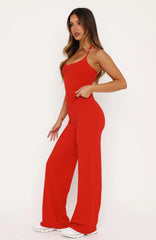 Studio 17 Lila Wide Leg Pants Red