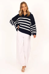 Miranda Knit Sweater Navy