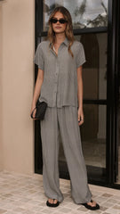 Zoelle Button Up Shirt Black Gingham
