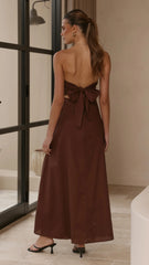 Bolivia Strapless Maxi Dress Chocolate