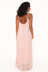 Lumina Jacquard Maxi Dress Pink