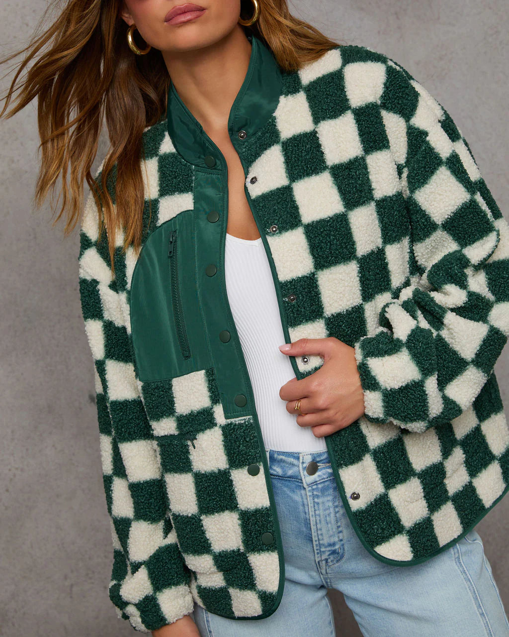Jamerson Knit Checkered Jacket