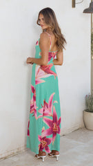 Nina Maxi Dress Green Paradise