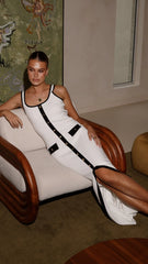 Rhi Maxi Dress White Black
