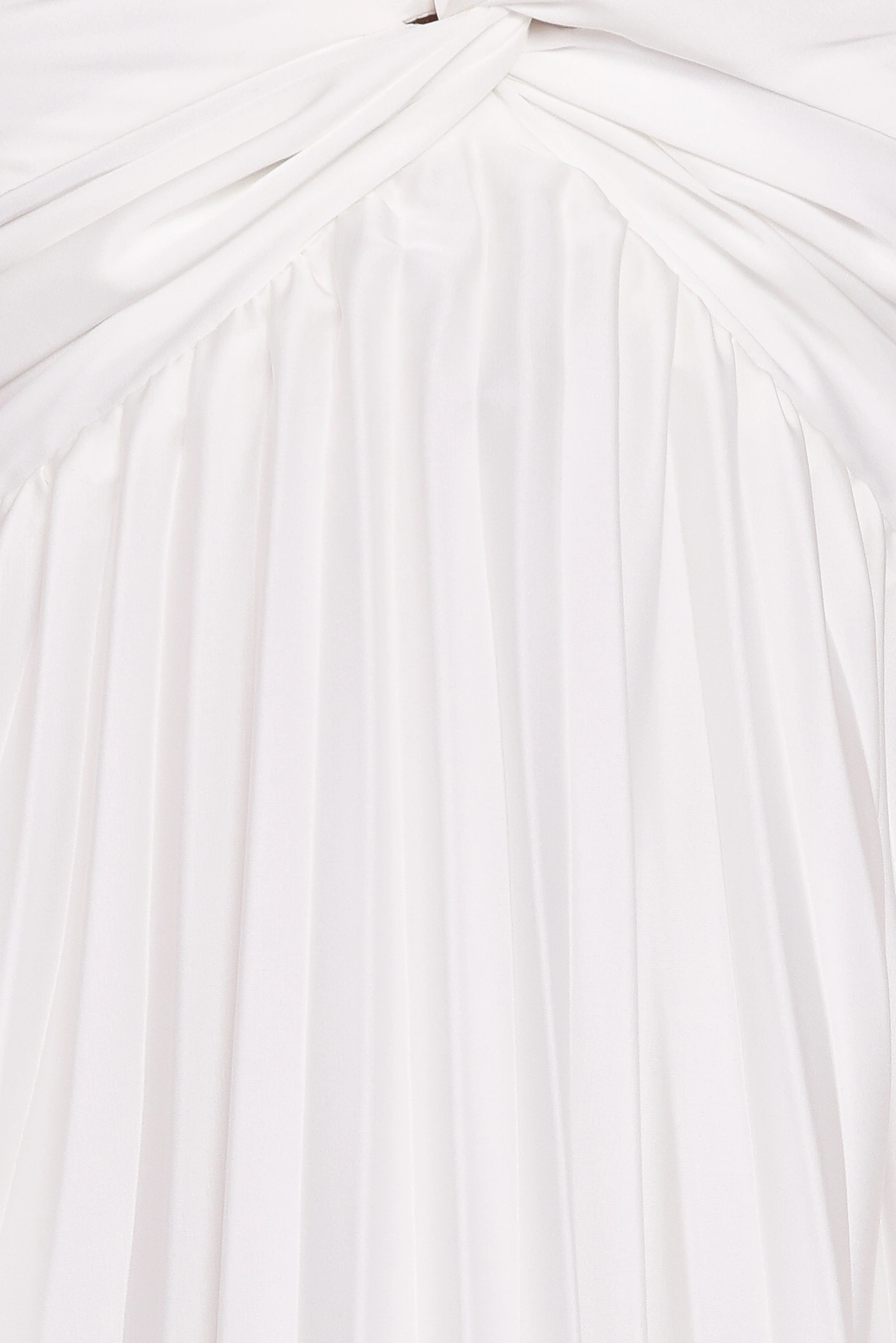 Nova Flutter Sleeve Midi Dress White