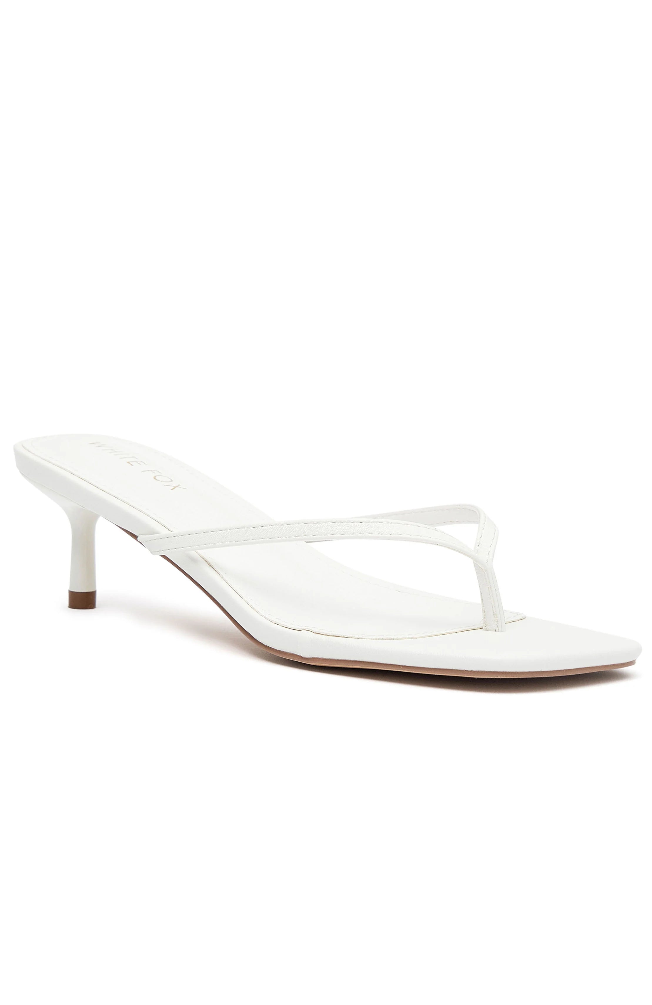 Hamptons Thong Heels White