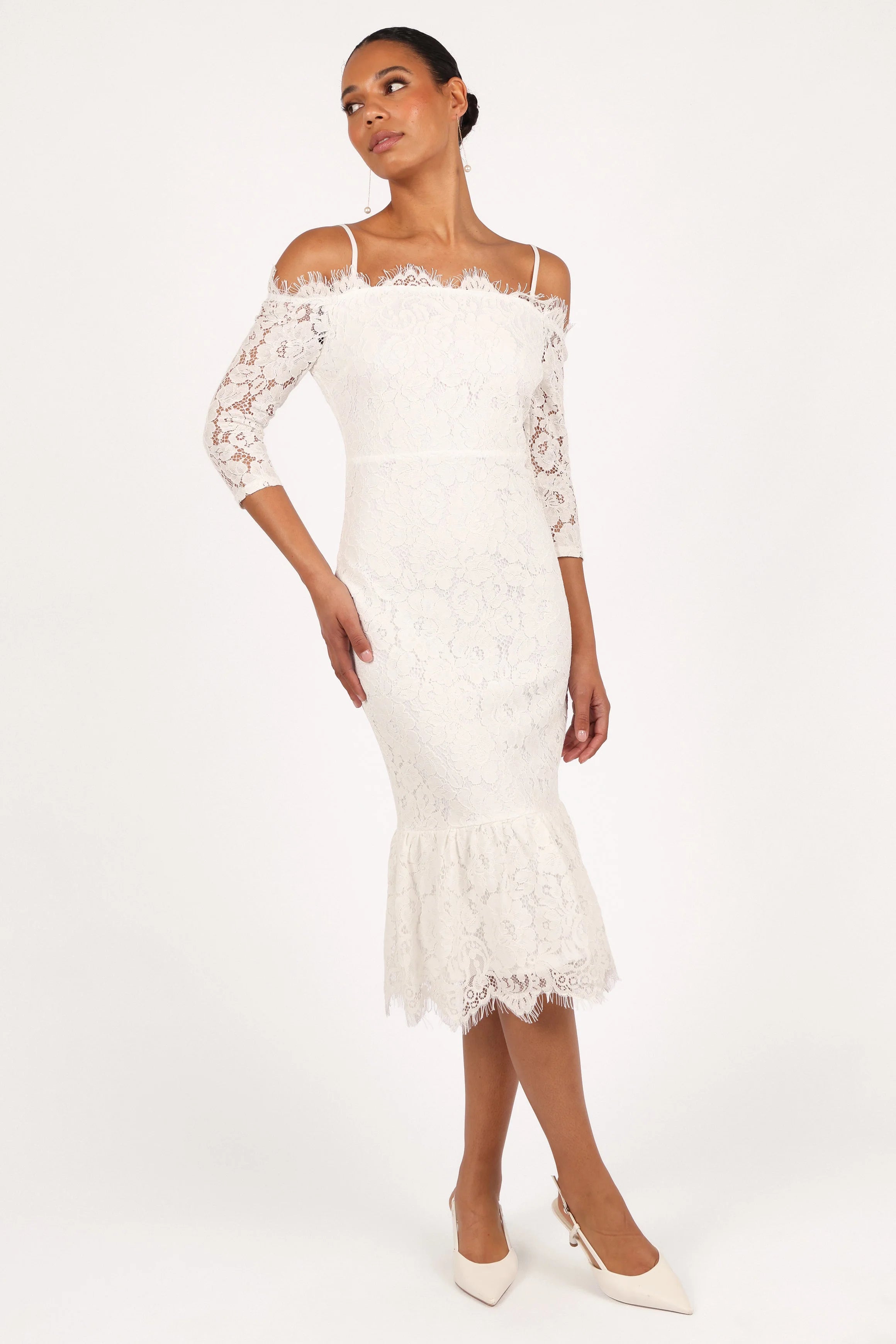 Lindy Midi Dress White