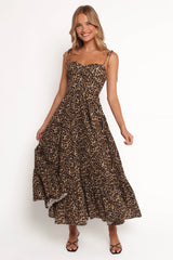 Ayana Midi Dress Leopard