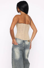 Tell Me A Secret Strapless Bustier Nude