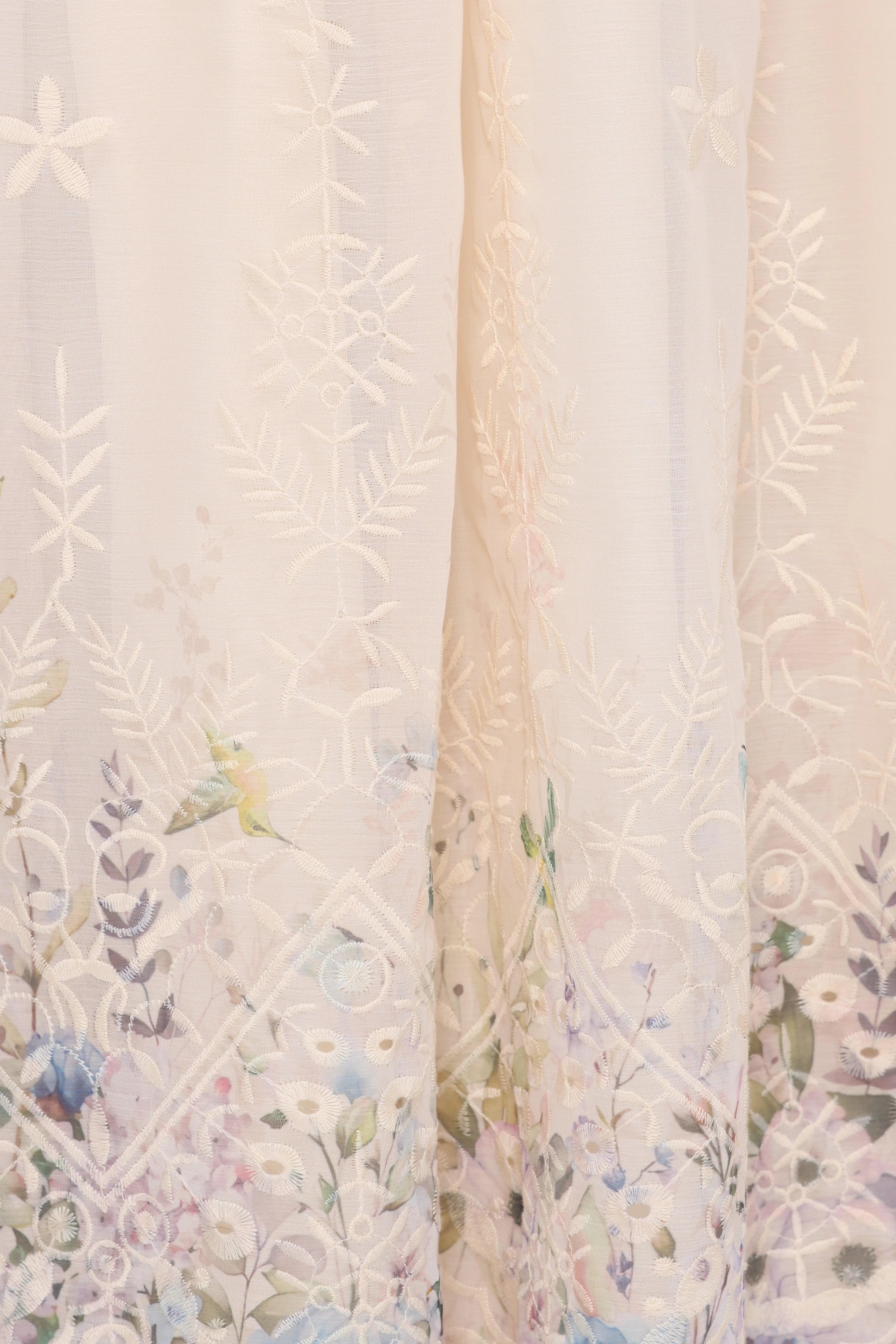 Kayt Strapless Dress Embroidered Floral