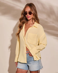 Seaberry Collared Button Down Top