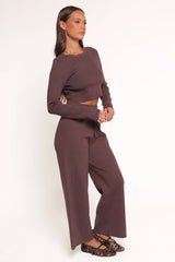 Ayers Long Sleeve Set Chocolate Brown