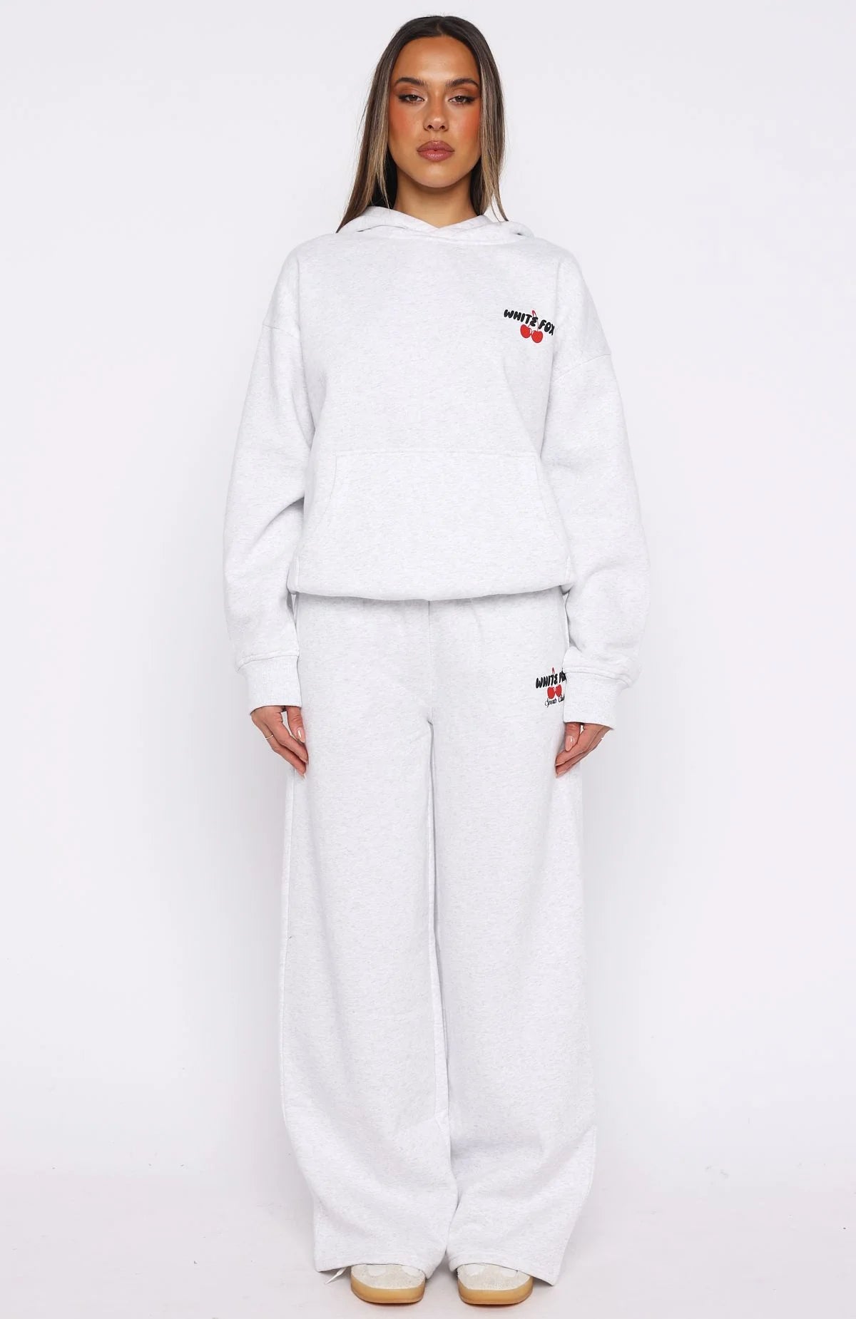 Club 14 Cassie Boxy Hoodie Grey Marle