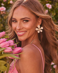 Almost Bloom Flower Stud Earrings