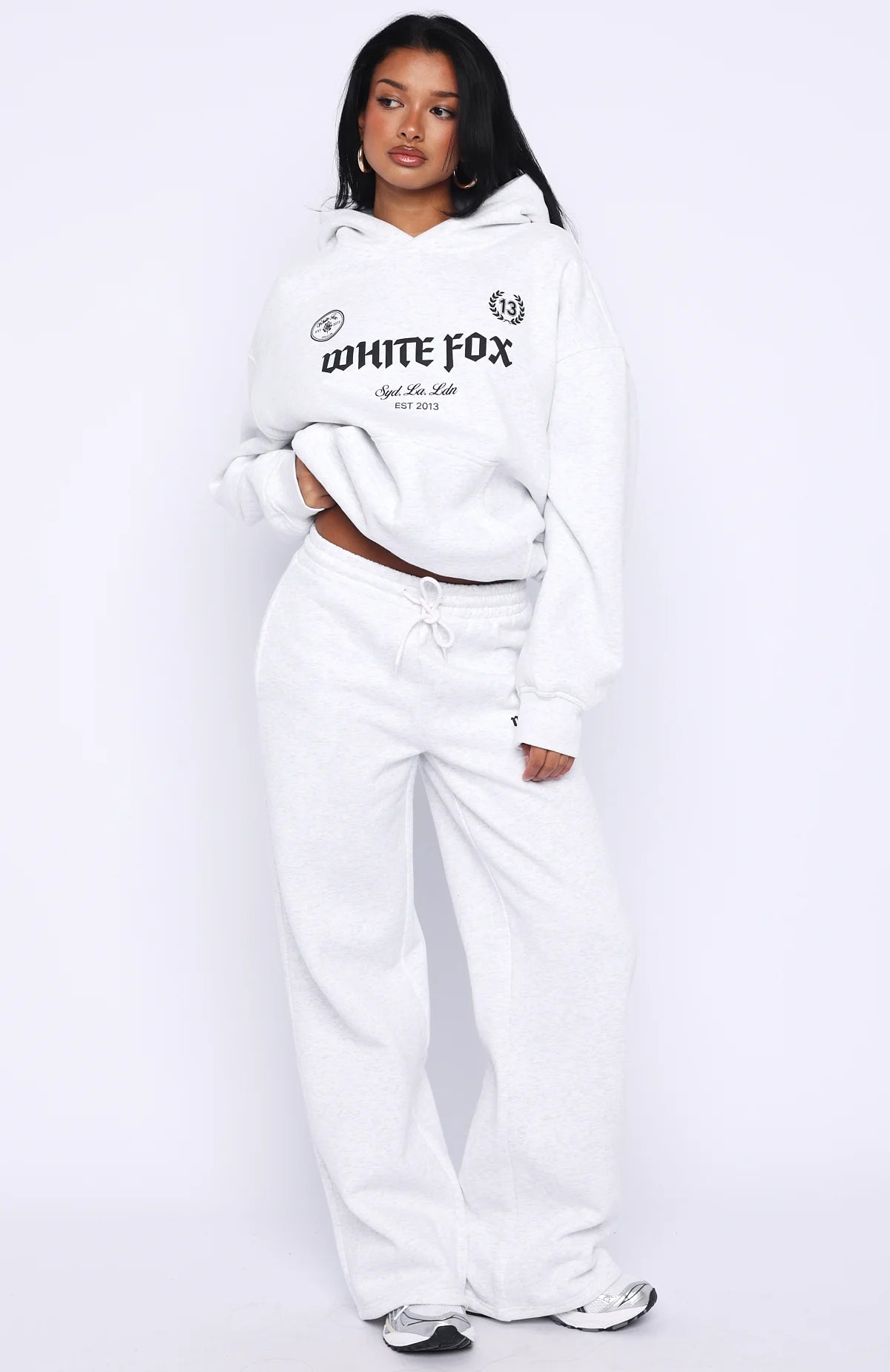 Vibe Too High Oversized Hoodie Grey Marle