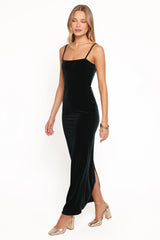 Everlee Maxi Dress Emerald Velvet