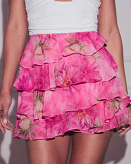 Honeysuckle Tiered Mini Skirt