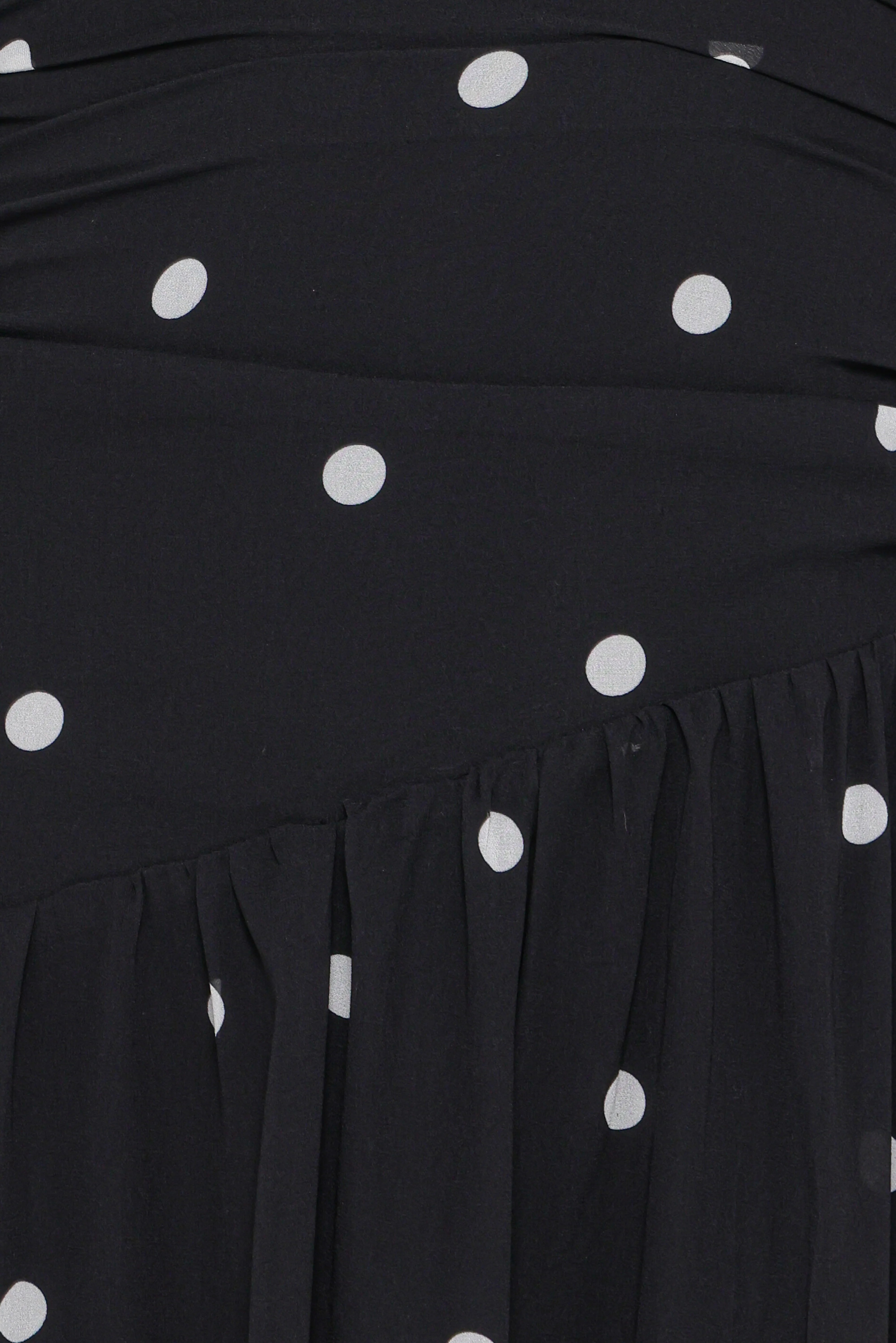 Levine Maxi Dress Black Polka Dot