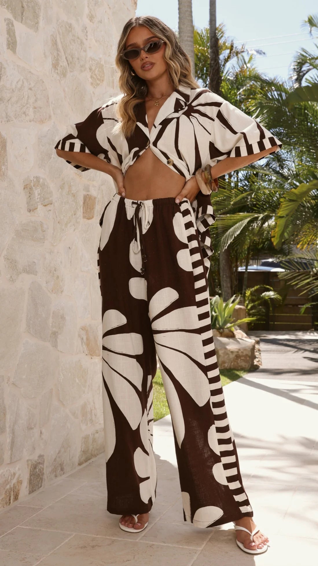 Karissa Button Up Shirt Acacia Print