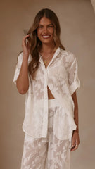 Mollie Lace Shirt White