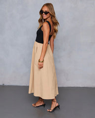 Maxime Knit Cotton Pocketed Midi Dress