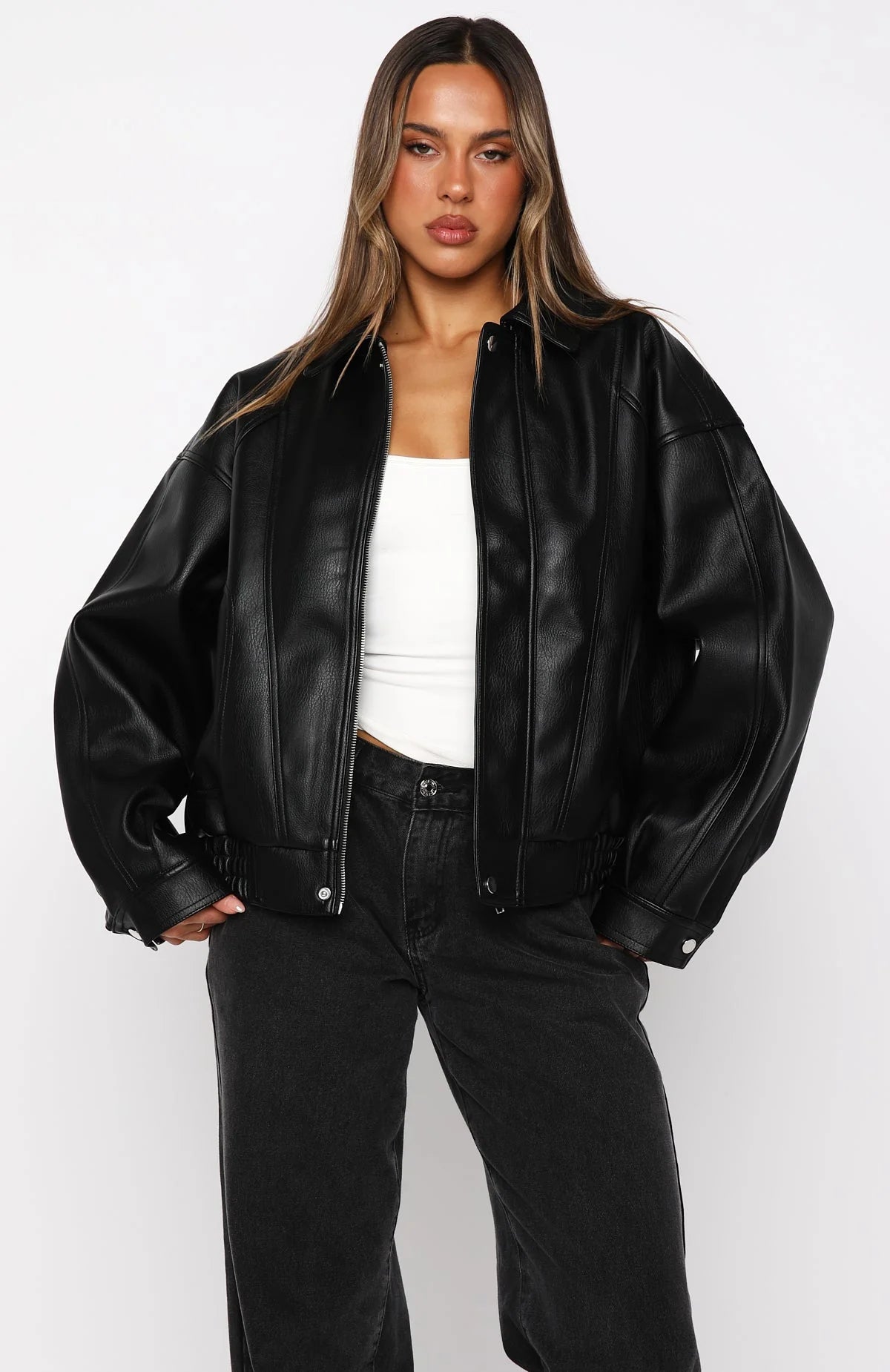 Retrograde PU Jacket Black