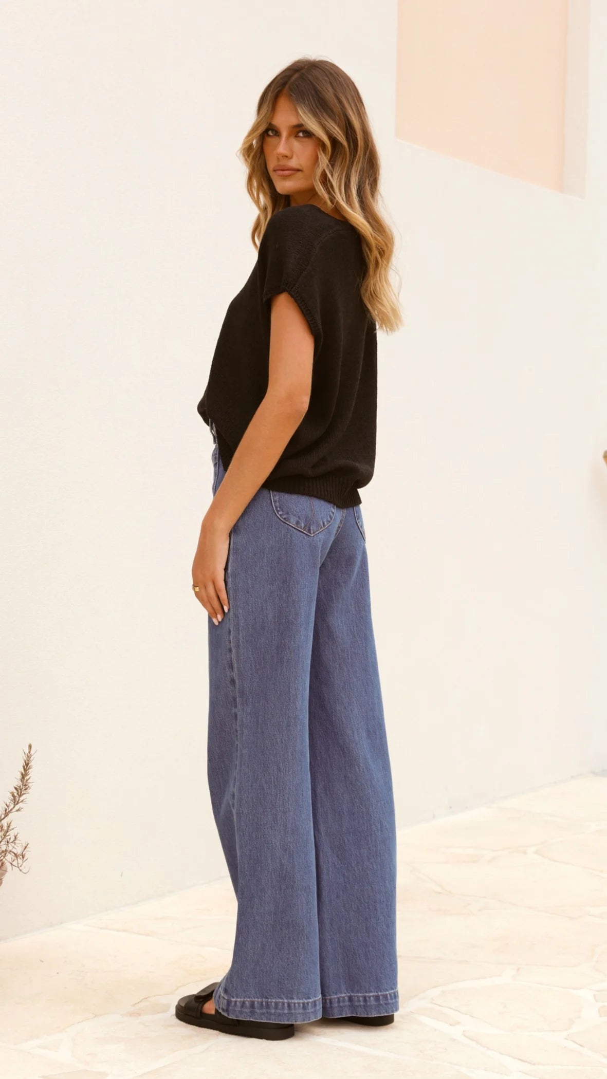 Stelaria Knit Top Black
