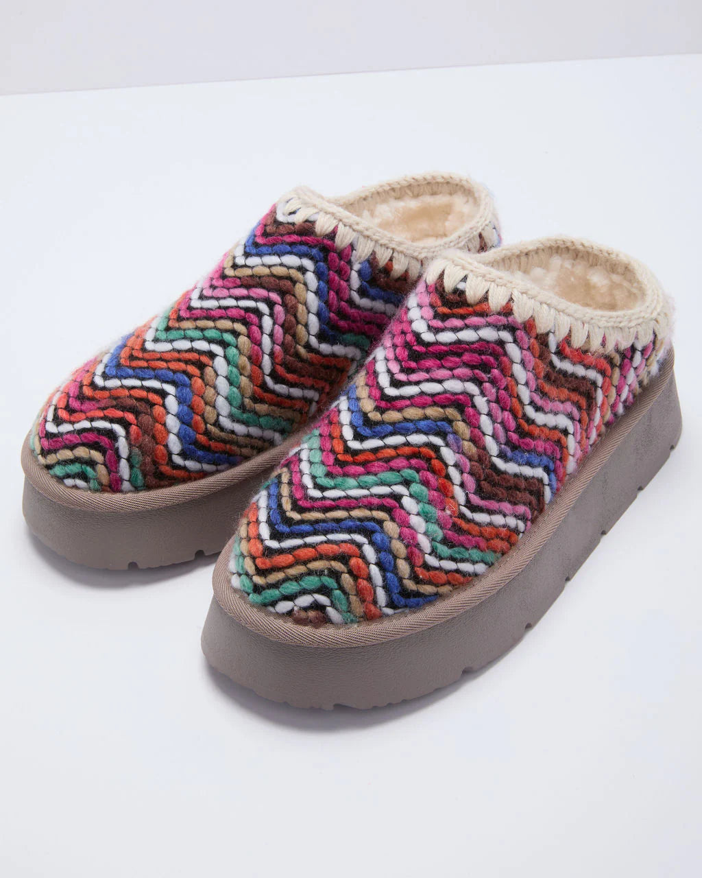 Emberlane Embroidered Platform Mules