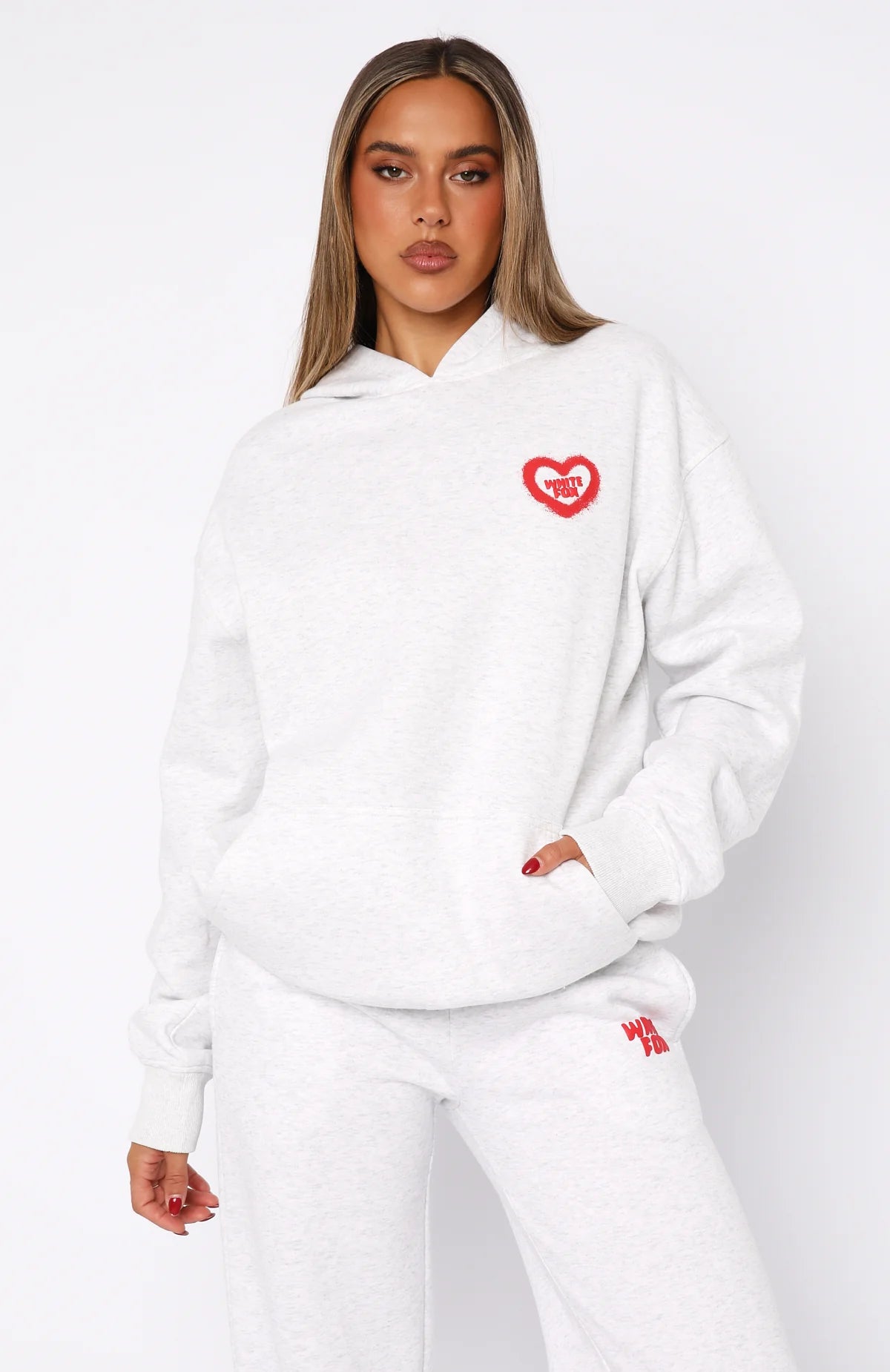 11th Street City Girl At Heart Oversized Hoodie Cherry Glaze