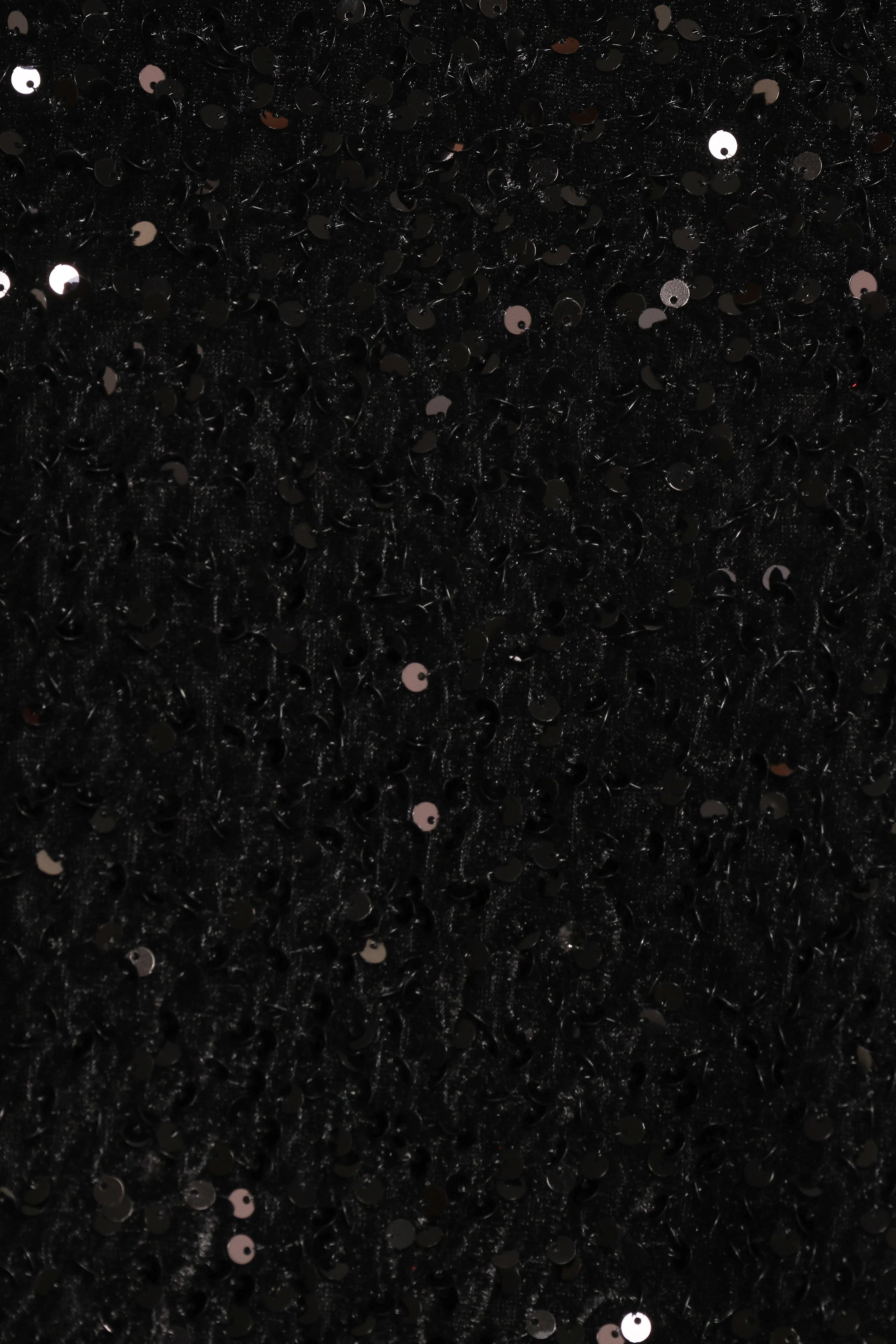 Celesti Sequin Top Black