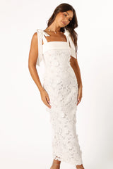 Emersyn Midi Lace Dress White