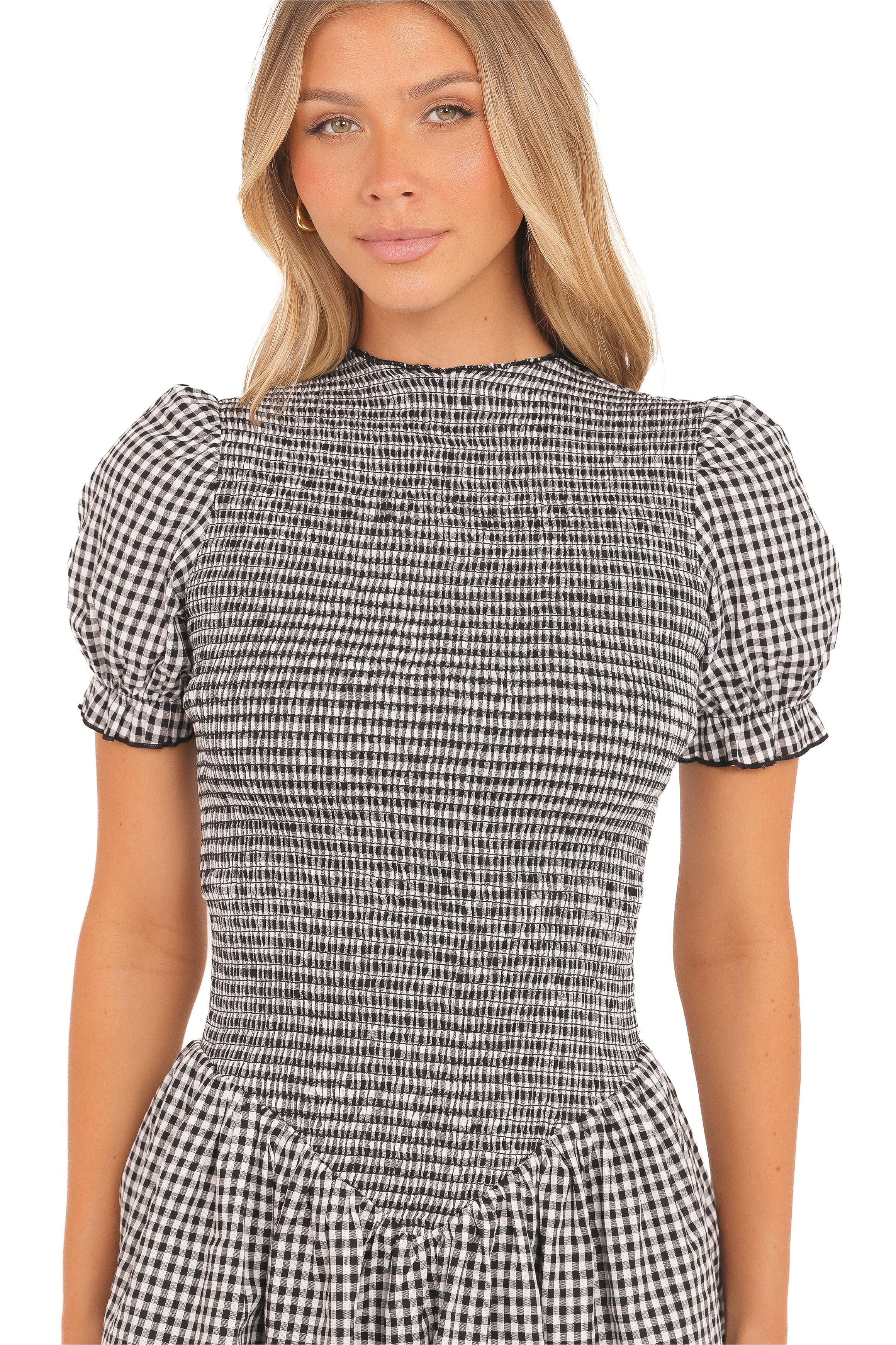 Celine Mini Dress Black Gingham