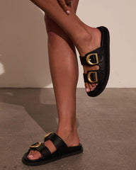 Tayo Raffia Flat Sandals