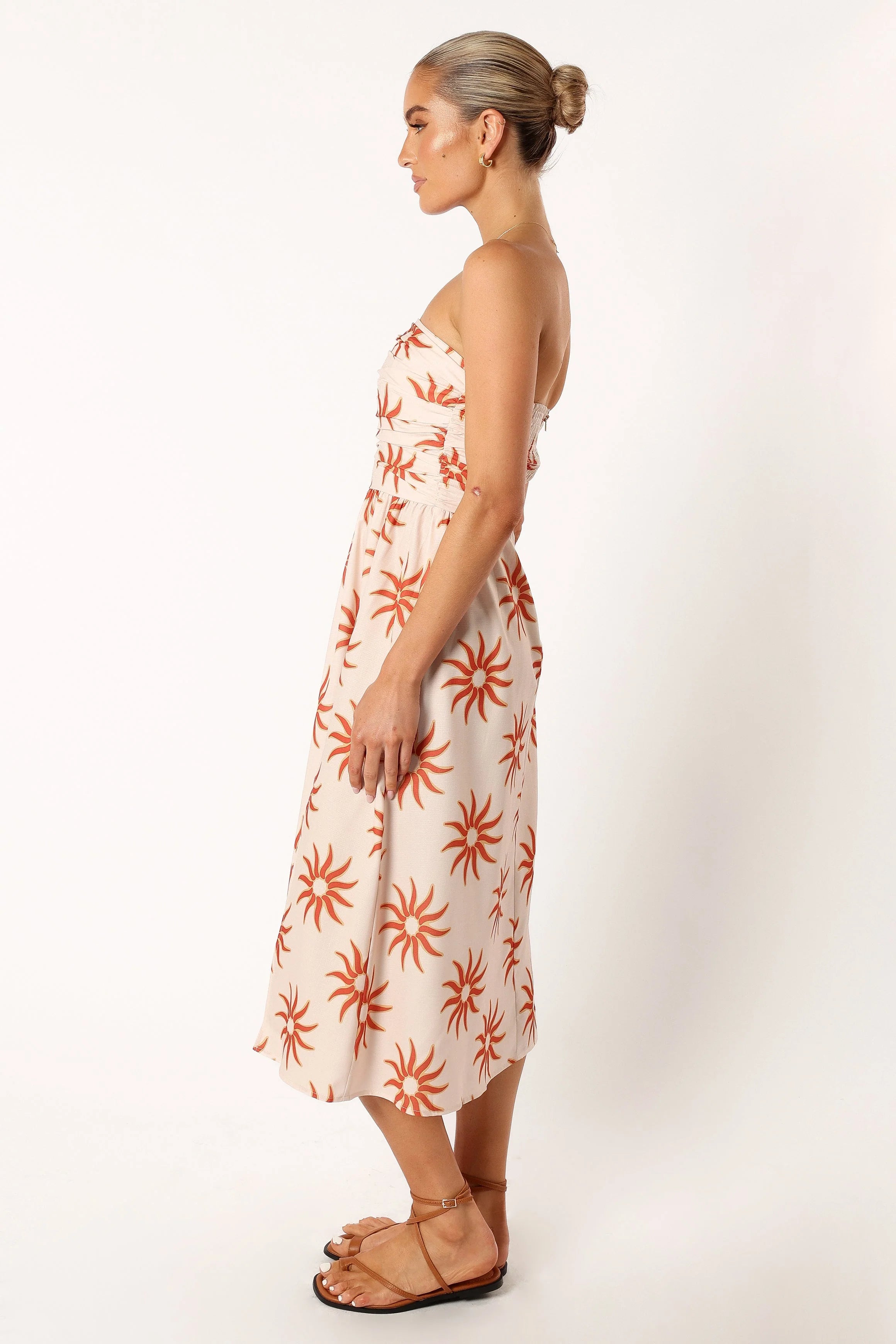 Ryder Strapless Midi Dress Soleil